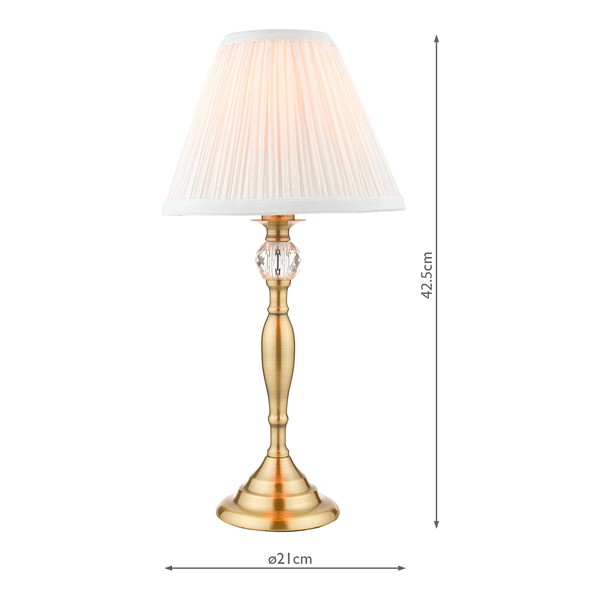 (image for) Laura Ashley Ellis Table Lamp Antique Brass With Ivory Shade